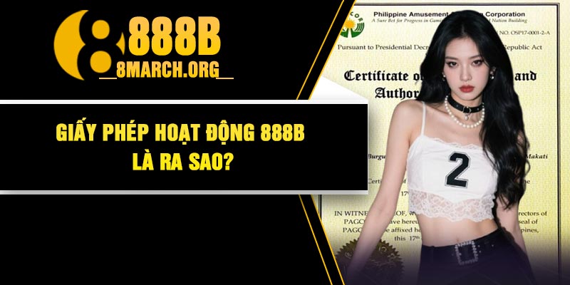 Giấy Phép Hoạt Động 888B Là Ra Sao?